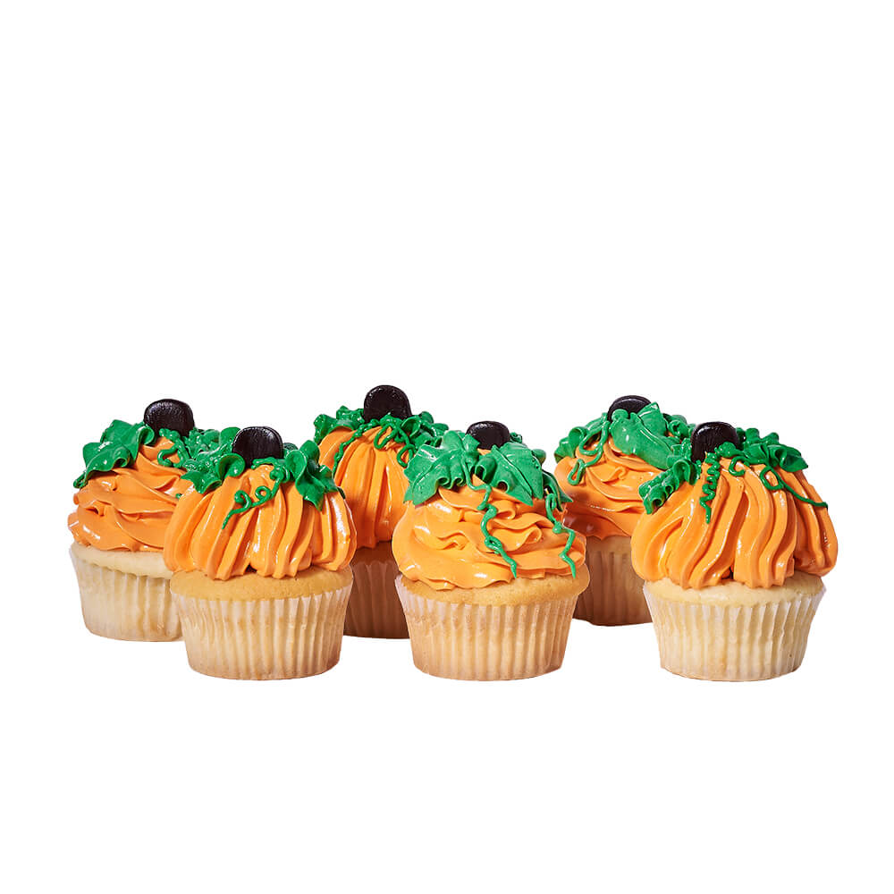 Pumpkin Spice Cupcakes, gourmet gift, gourmet, baked goods gift, baked goods, bakery gift, bakery, seasonal gift, seasonal. Blooms Vancouver- Blooms Vancouver Delivery