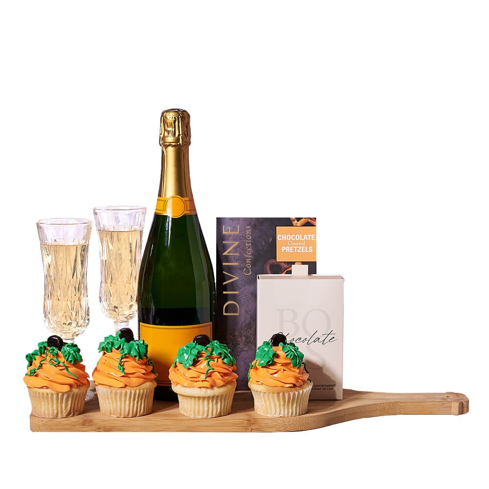 Thanksgiving Bubbly &amp; Pumpkin Spice Gift Board, thanksgiving gift, thanksgiving, sparkling wine gift, sparkling wine, gourmet gift, gourmet, fall gift, fall
