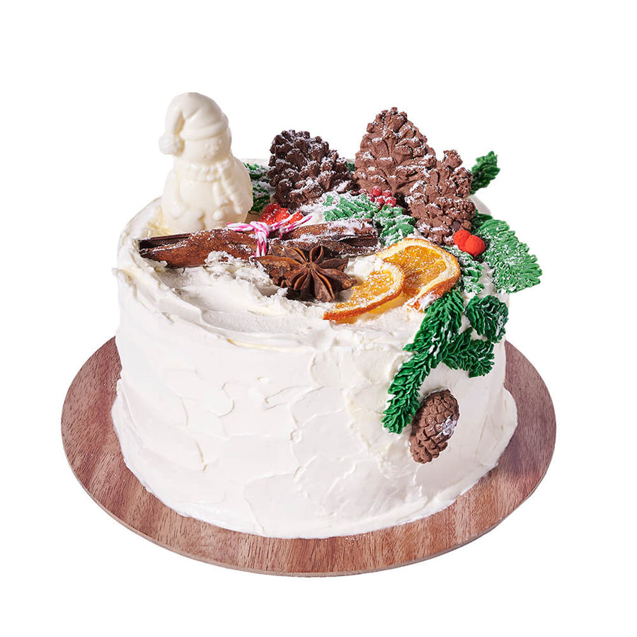 The Christmas Cake, cake gift, cake, christmas gift, christmas, gourmet gift, gourmet, holiday gift, holiday. Blooms Vancouver- Blooms Vancouver Delivery