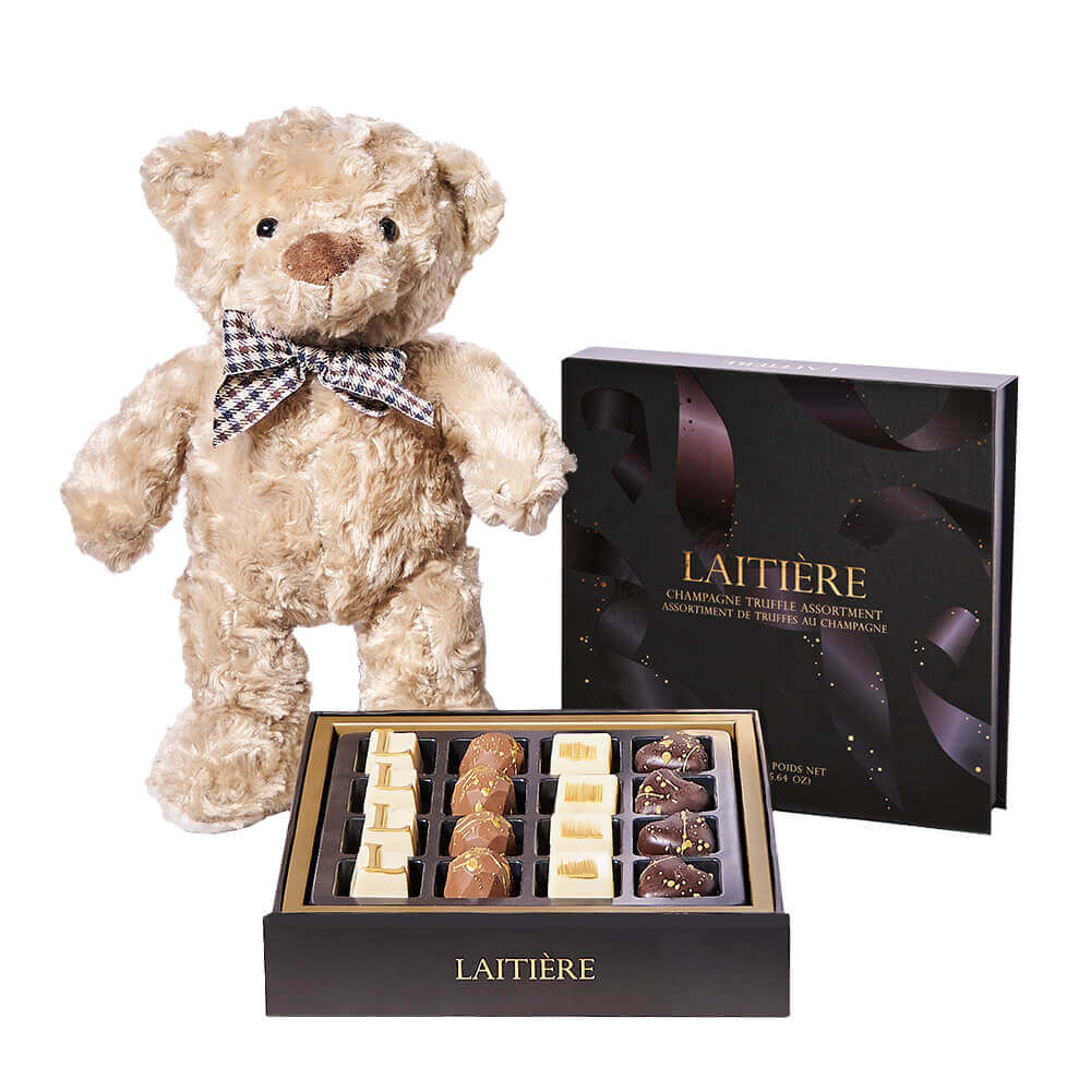 Truffle &amp; Teddy Grad Gift, chocolate gift, chocolate, graduation gift, graduation, plush gift, plush. Vancouver Delivery