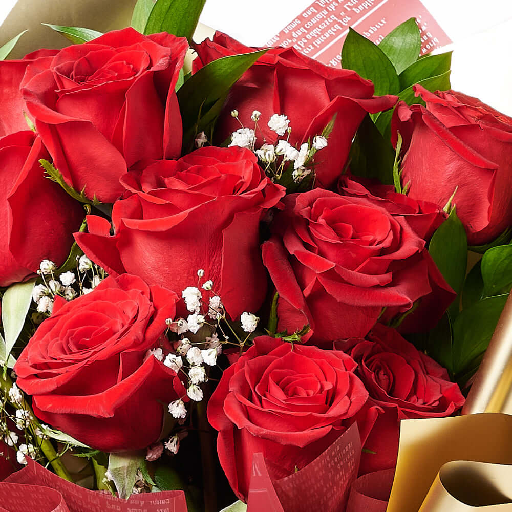 Valentine’s Day 12 Stem Red Rose Bouquet With Box & Champagne, Valentine's day gifts, Vancouver Same Day Flower Delivery, sparkling wine