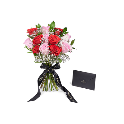 Valentine's Day 12 Stem Red & Pink Rose Bouquet, Vancouver Same Day Flower Delivery, Valentine's Day gifts, roses. Vancouver Delivery