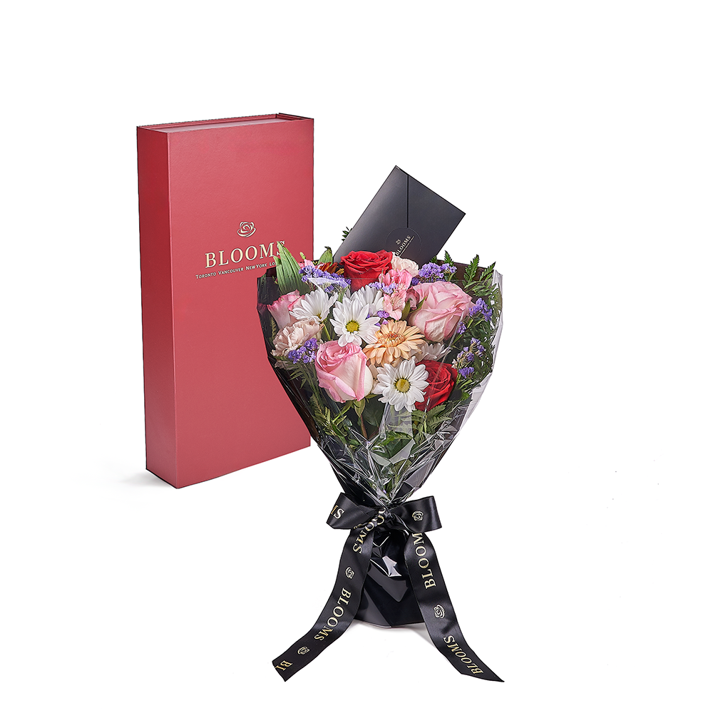 Valentine's Day Seasonal Bouquet &amp; Box, An array of fresh-cut, seasonal flowers from Vancouver Blooms - Same Day Vancouver Delivery.
