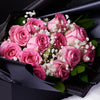 Valentine's Day 12 Stem Pink Rose Bouquet With Box & Bear, Valentine's Day gifts, Vancouver Same Day Flower Delivery, plush gifts