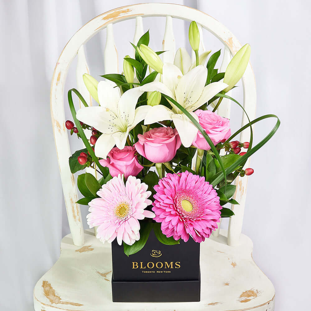 Vivid Mixed Floral Arrangement – Floral Gift Boxes– Vancouver Delivery