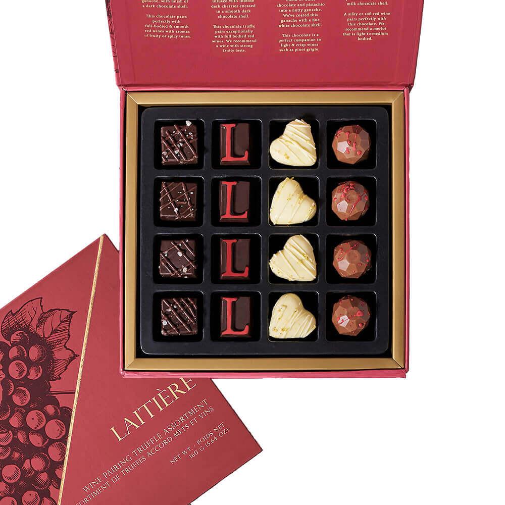 Wine & Chocolate Pairing Gift Set, wine gift, wine, gourmet gift, gourmet, chocolate gift, chocolate. Vancouver delivery.