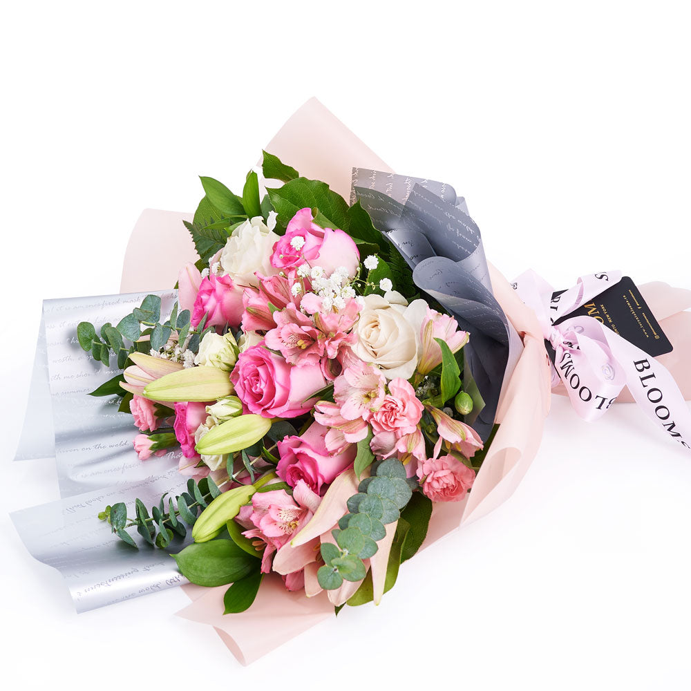 Pastel Dreams 12 Stems Mixed Roses - Mother's Day - Rose Bouquet Gift - Same Day Vancouver Delivery