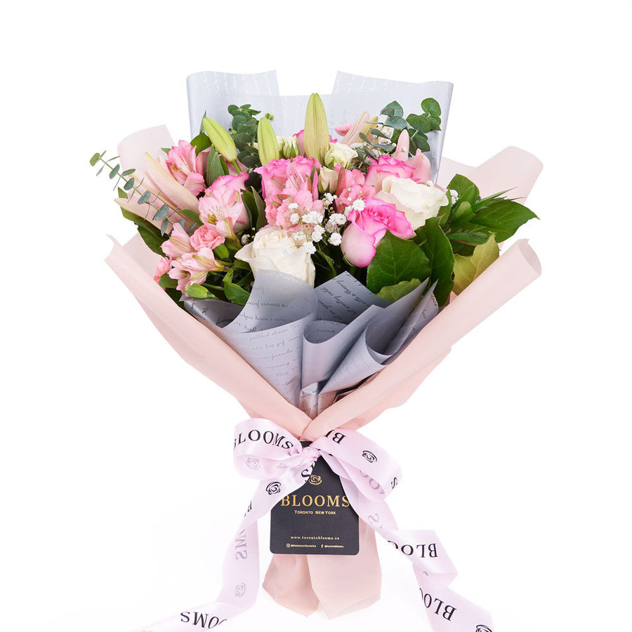 Pastel Dreams 12 Stems Mixed Roses - Mother's Day - Rose Bouquet Gift - Same Day Vancouver Delivery