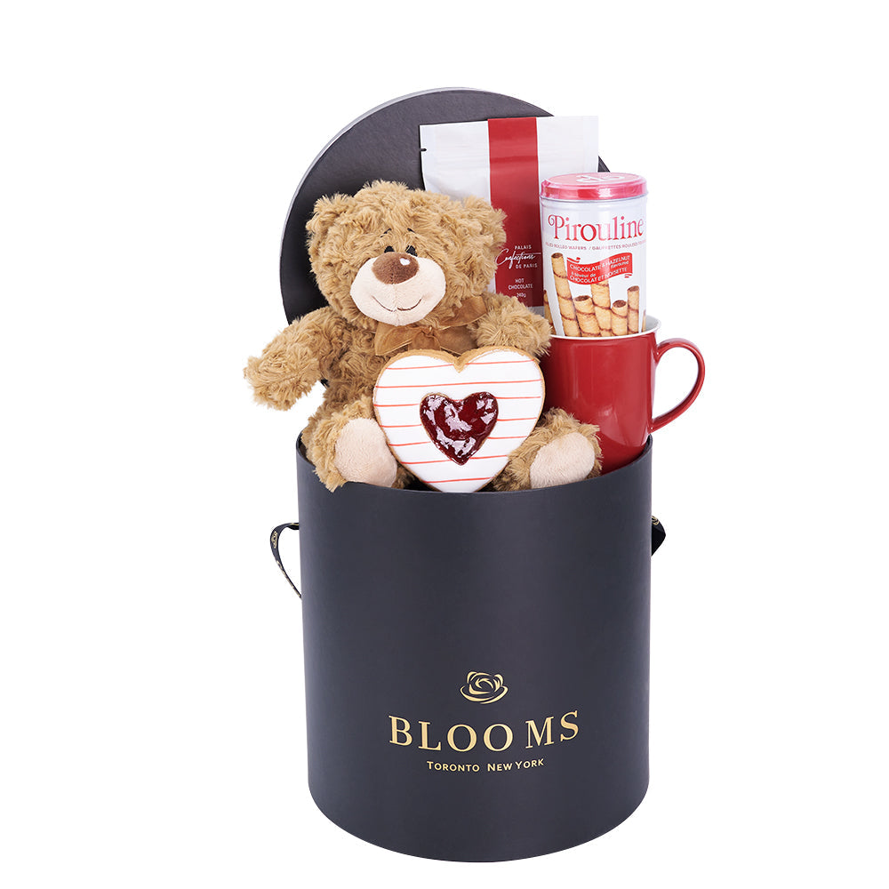 Mother’s Day Hot Chocolate &amp; Teddy Gift Box – Mother’s Day Gift Baskets – Same Day Vancouver delivery