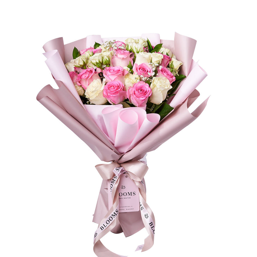 Sublime Pink & White Rose Bouquet
