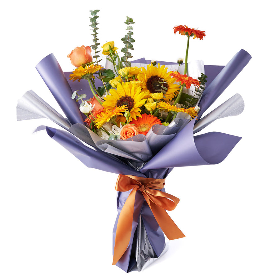 Ray of Hope Sunflower Bouquet, sunflower bouquet, assorted flowers bouquet, sunflowers, flowers, bouquet delivery canada, Vancouver