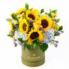 Charming Amber Sunflower Arrangement, Mixed Flowers Arrangement from Vancouver Blooms - Same Day Vancouver Delivery.