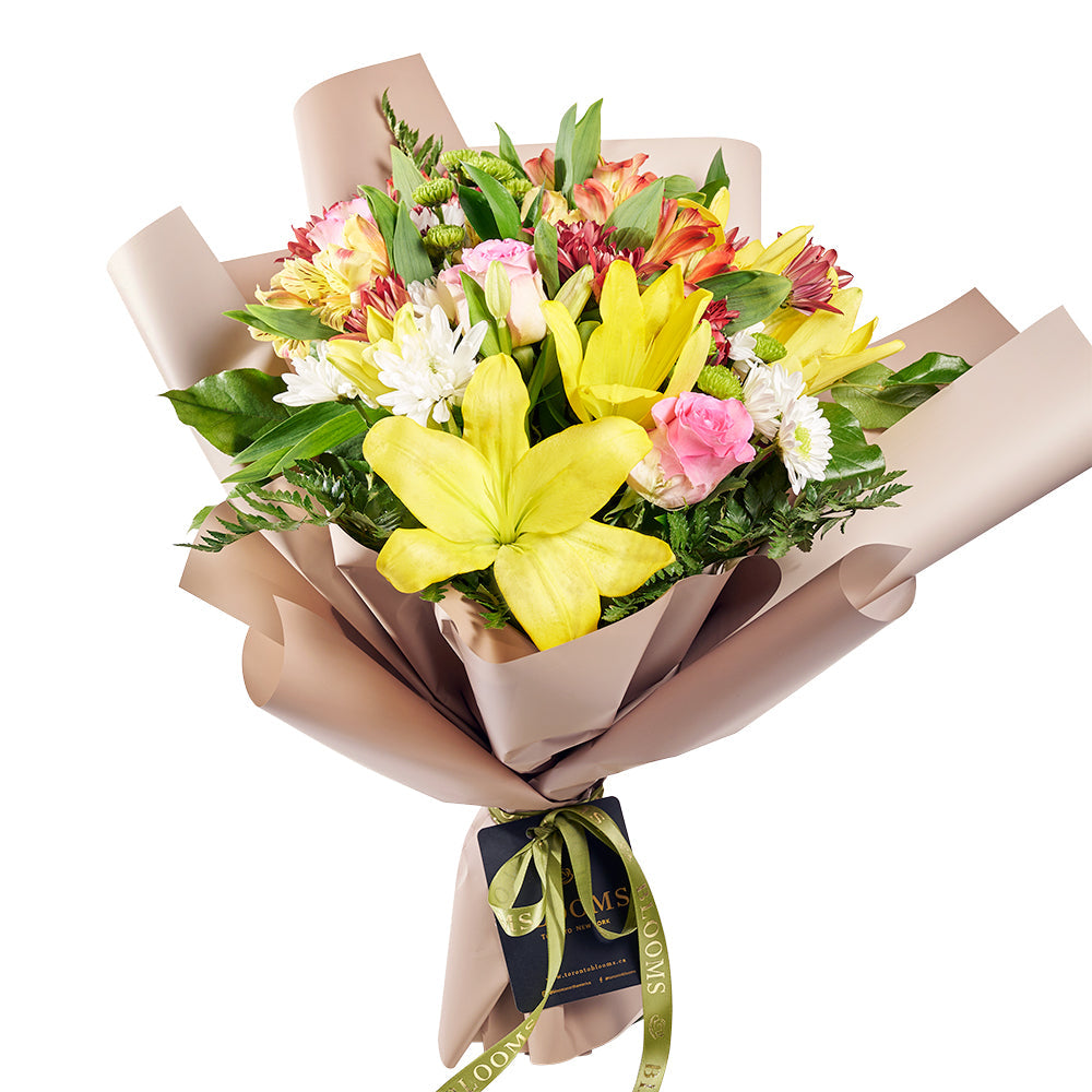 Country Cottage Mixed Peruvian Lily Bouquet, Flower Gifts from Vancouver Blooms - Same Day Vancouver Delivery.