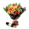 Mixed rose bouquet in red, yellow, and orange. Same Day Vancouver Delivery