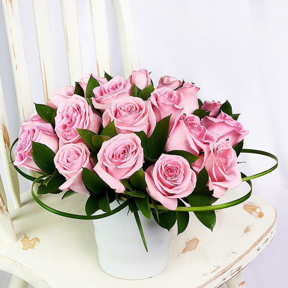 Blushing Rose Arrangement – Rose Gifts – Vancouver delivery