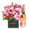Boundless Cheer Flowers & Champagne Gift, Mixed Flower Arrangement with Champagne Gift Set, from Vancouver Blooms - Same Day Vancouver Delivery.