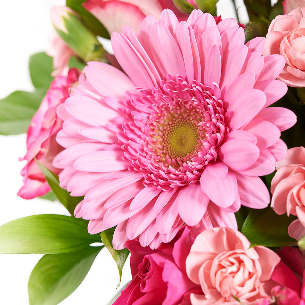 Boundless Cheer Flowers & Champagne Gift, Mixed Flower Arrangement with Champagne Gift Set, from Vancouver Blooms - Same Day Vancouver Delivery.