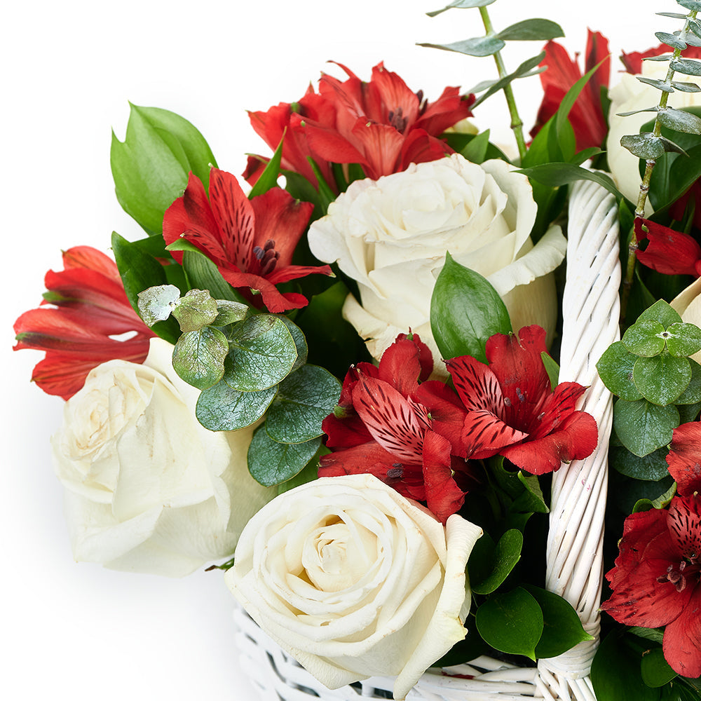 Bountiful Garden Basket For Mom - Mixed Floral Gift Basket - Same Day Vancouver Delivery