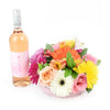 Celebrating Her Flowers & Wine Gift, Champaigne Gift Set from Vancouver Blooms - Same Day Vancouver Delivery.