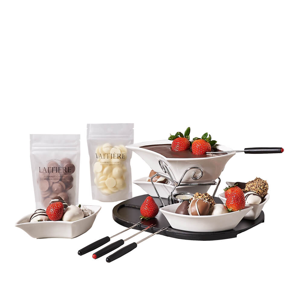 Craving Chocolate Fondue &amp; Strawberries, chocolate gift, chocolate, chocolate fondue gift, chocolate fondue, fruit, fruit gift