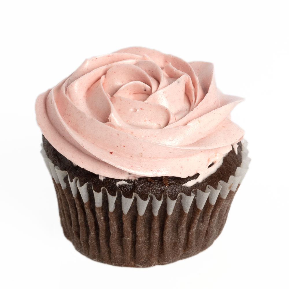 Chocolate &amp; Strawberry Buttercream Cupcakes, Baked Goods, Cupcake Gifts from Vancouver Blooms - Same Day Vancouver Delivery.