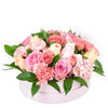 Graceful Pink Mixed Hat Box - Pink Floral Mix Gift Box - Same Day Vancouver Delivery
