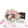  the Pink Flower Basket Arrangement from Vancouver Blooms is perfect for Valentine’s Day,