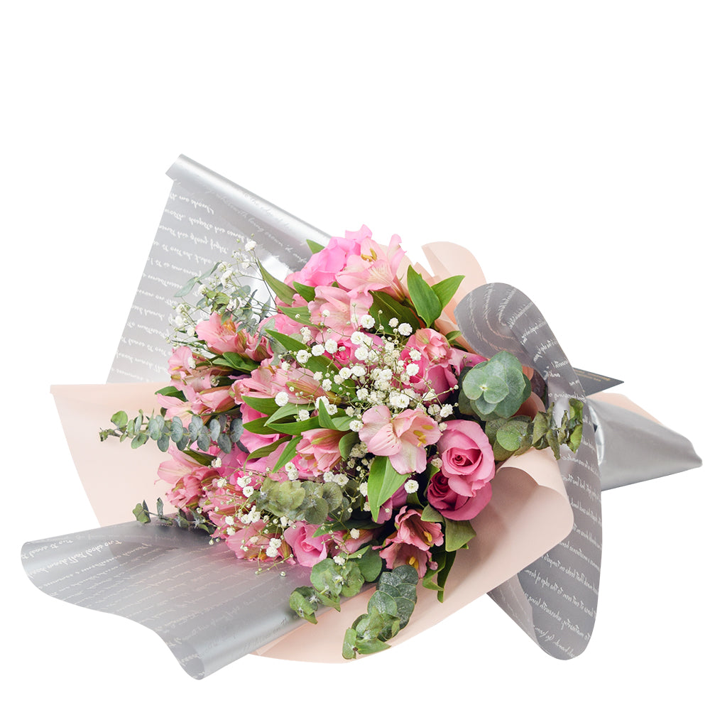 Blushing Notes Mixed Roses - Rose Bouquet Gift - Same Day Vancouver Delivery