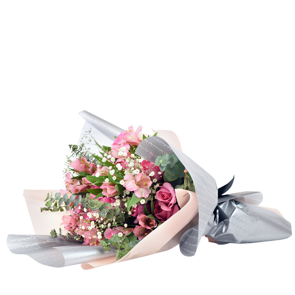 Blushing Notes Mixed Roses - Rose Bouquet Gift - Same Day Vancouver Delivery