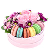 French Soirée Floral Gourmet Box Set - Macaron Hat Box Gift Set - Same Day Vancouver Delivery