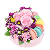 French Soirée Floral Gourmet Box Set - Macaron Hat Box Gift Set - Same Day Vancouver Delivery