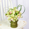 Delicate Pastel Orchid Floral Gift - Orchid Hat Box - Same Day Vancouver Delivery