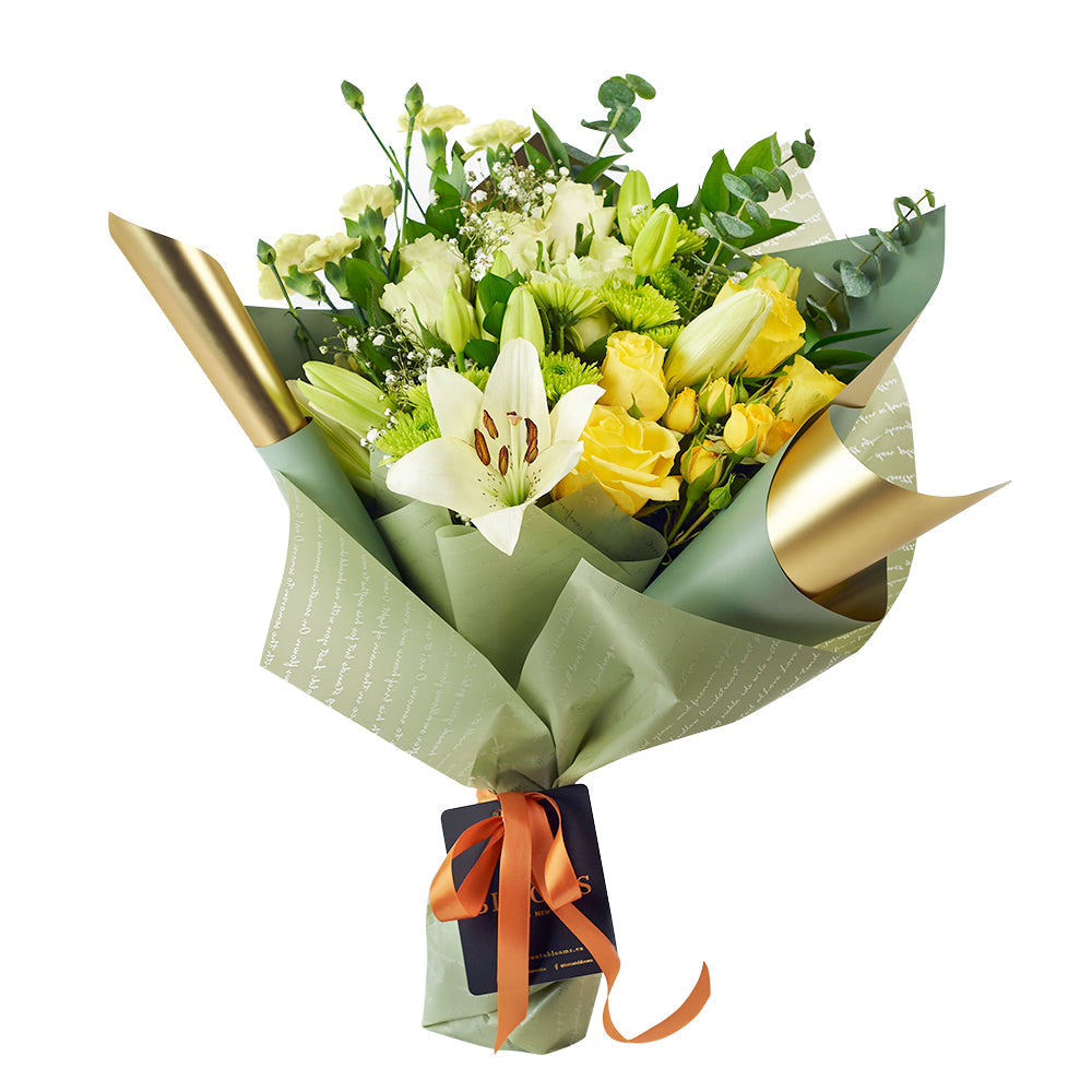 Joyful Renditions Floral Arrangement & Gift Set - Wine Gift Set - Same Day Vancouver Delivery
