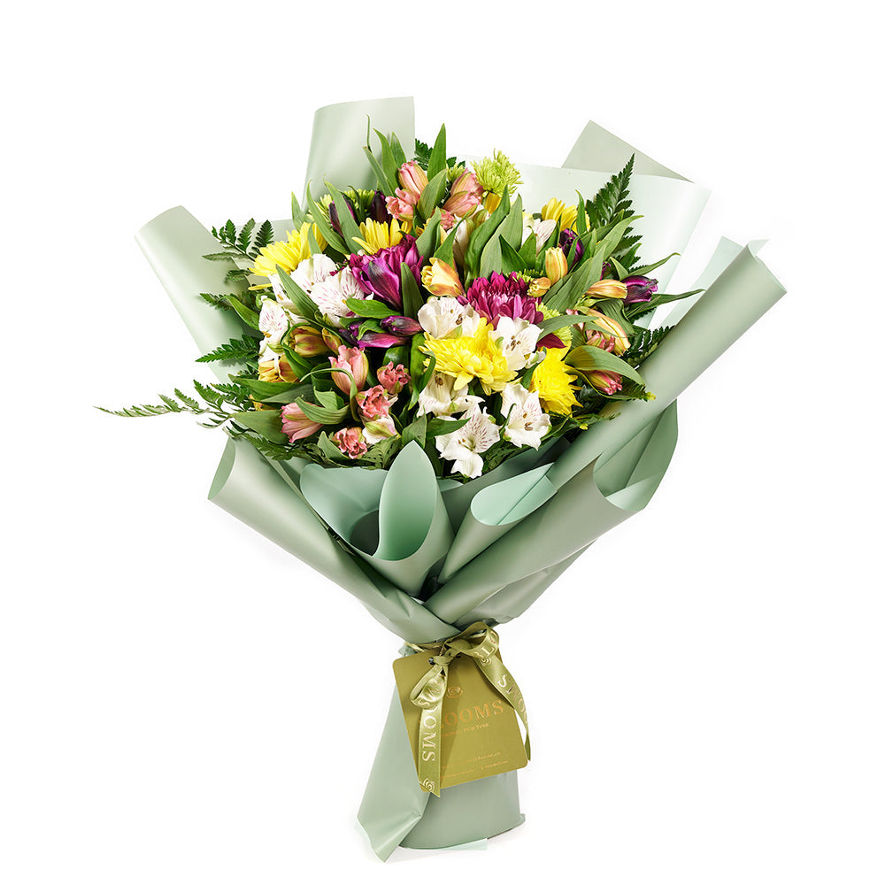 Eternal Sunshine Mixed Peruvian Lily Bouquet - Mixed Floral Bouquet Gift - Same Day Vancouver Delivery