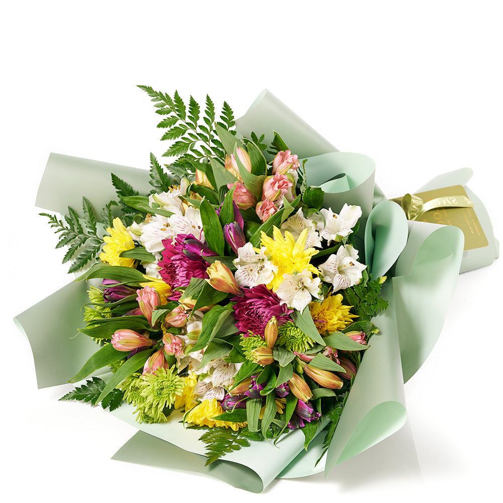 Eternal Sunshine Mixed Peruvian Lily Bouquet - Mixed Floral Bouquet Gift - Same Day Vancouver Delivery