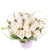 Arrangement exceptionnel de roses blanches