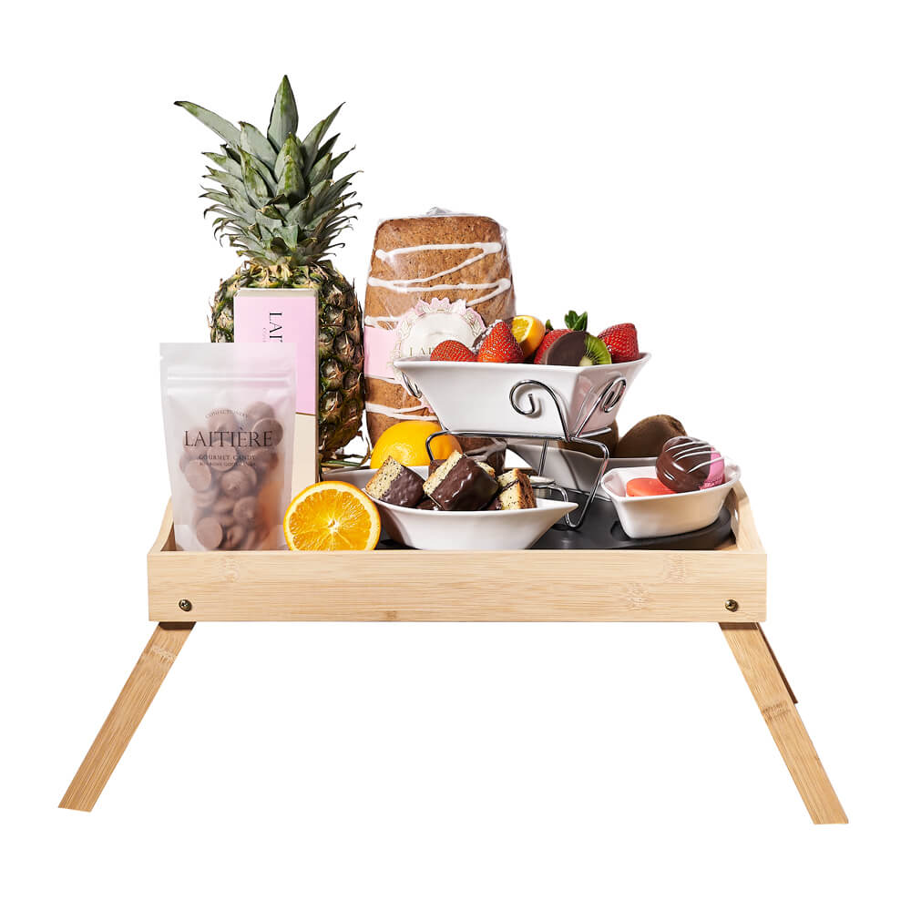 Fondue &amp; Treat Gift Tray, fondue gift, fondue, chocolate gift, chocolate, fruit gift, fruit, gourmet gift, gourmet
