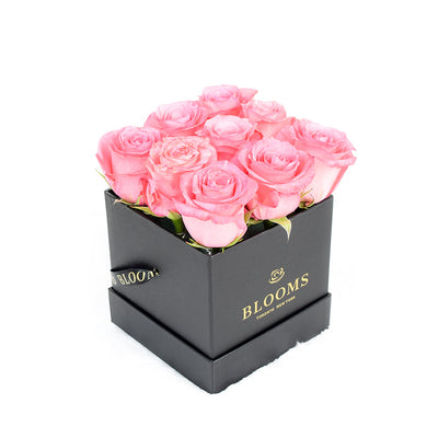 Impeccable pink rose hat box arrangement. Same Day Vancouver Delivery.