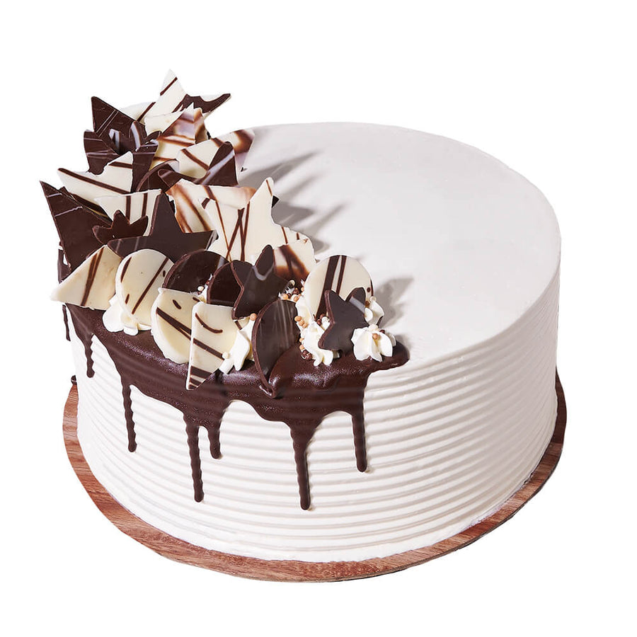 Large Black + White Layer Cake, Baked Goods, Cake Gifts from Vancouver Blooms - Same Day Vancouver Delivery.