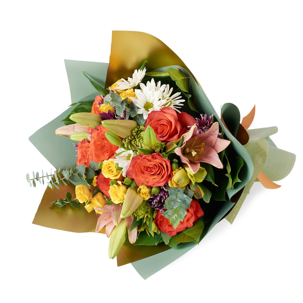 Mixed floral rose and lily bouquet. Same Day Vancouver Delivery.
