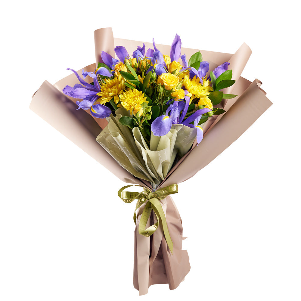 Iris and mixed floral bouquet. Same day Vancouver Delivery