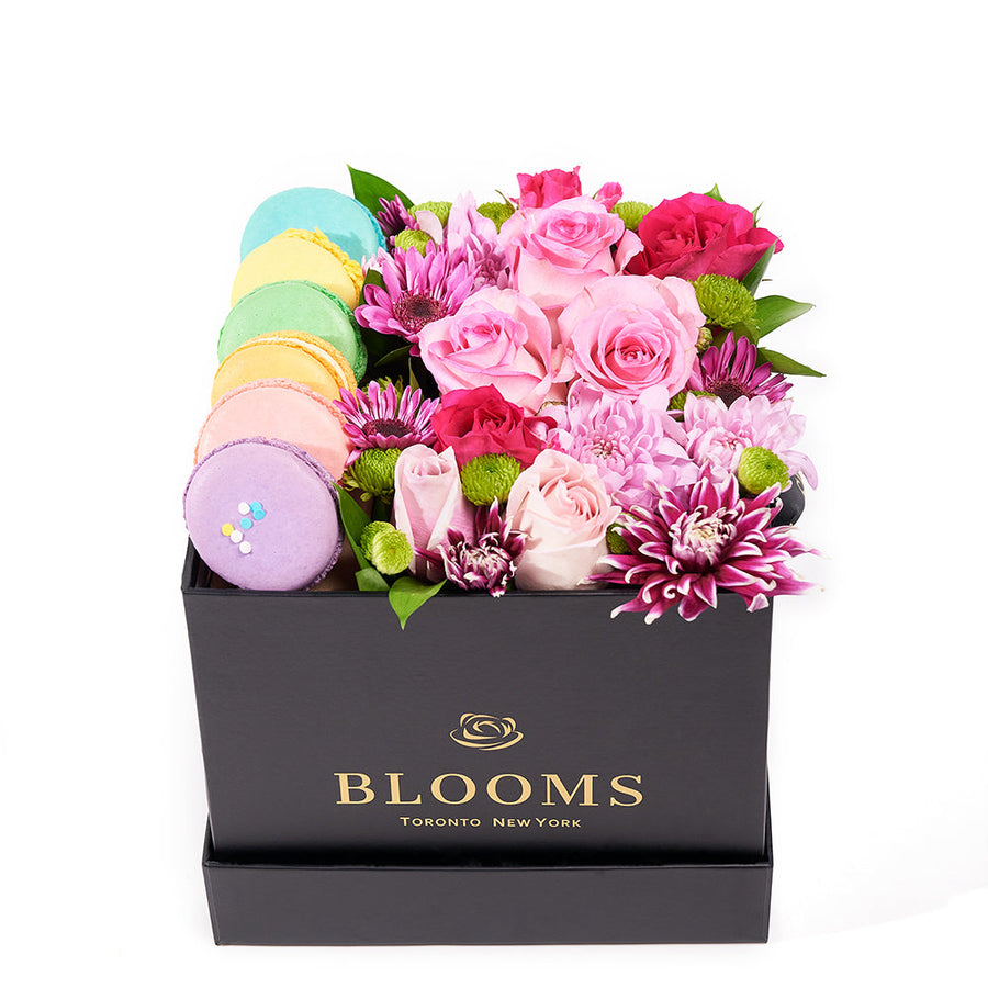 Complete Macaron & Flower Gift Box – Floral Gifts – Vancouver delivery