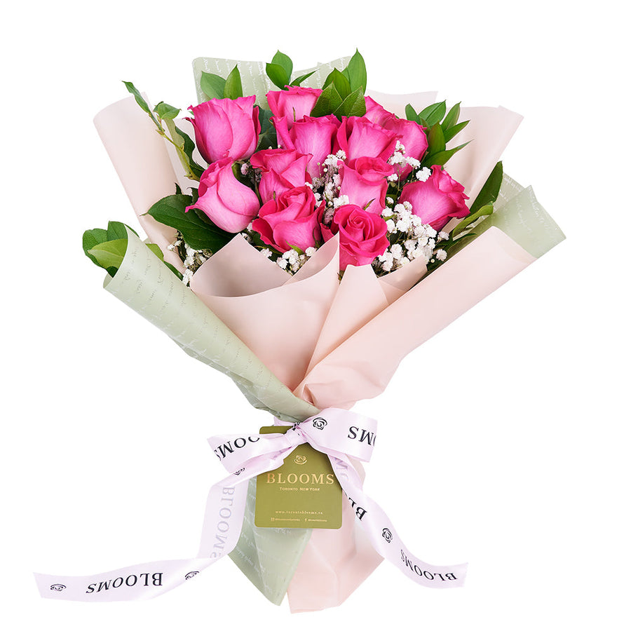 Mother's Day Traditional Dozen Stem Bouquet - Roses Bouquet Gift - Same Day Vancouver Delivery