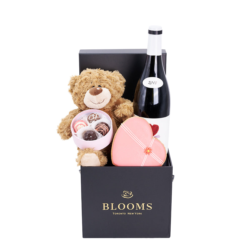 Mother’s Day Wine &amp; Teddy Gift Box – Mother’s Day Gift Baskets – Vancouver delivery