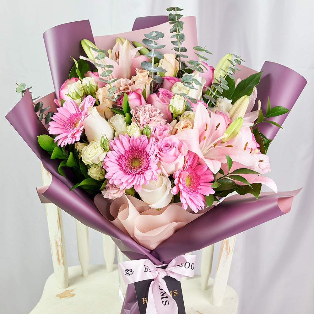 Pastel Pink Variety Bouquet - Floral Gifts - Same Day Vancouver Delivery