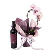 Pure & Simple Flowers & Wine Gift, Orchid Plant and Wine Gift Set from Vancouver Blooms - Same Day Vancouver Delivery.