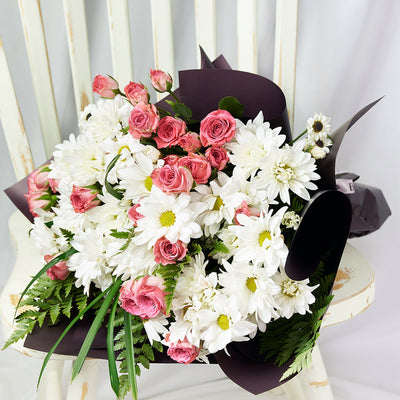 Pure and Pristine Daisy Bouquet - Gift Delivery - Same Day Vancouver Delivery