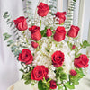 Rose & hydrangea floral arrangement. Same Day Vancouver Delivery.