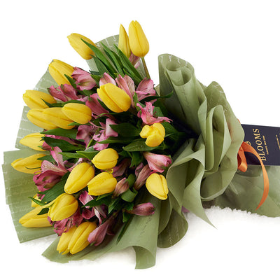 Tulip and alstroemeria mixed bouquet. Same Day Vancouver Delivery.
