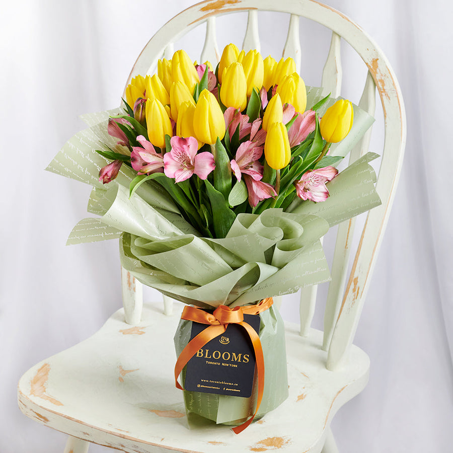Tulip and alstroemeria mixed bouquet. Same Day Vancouver Delivery.